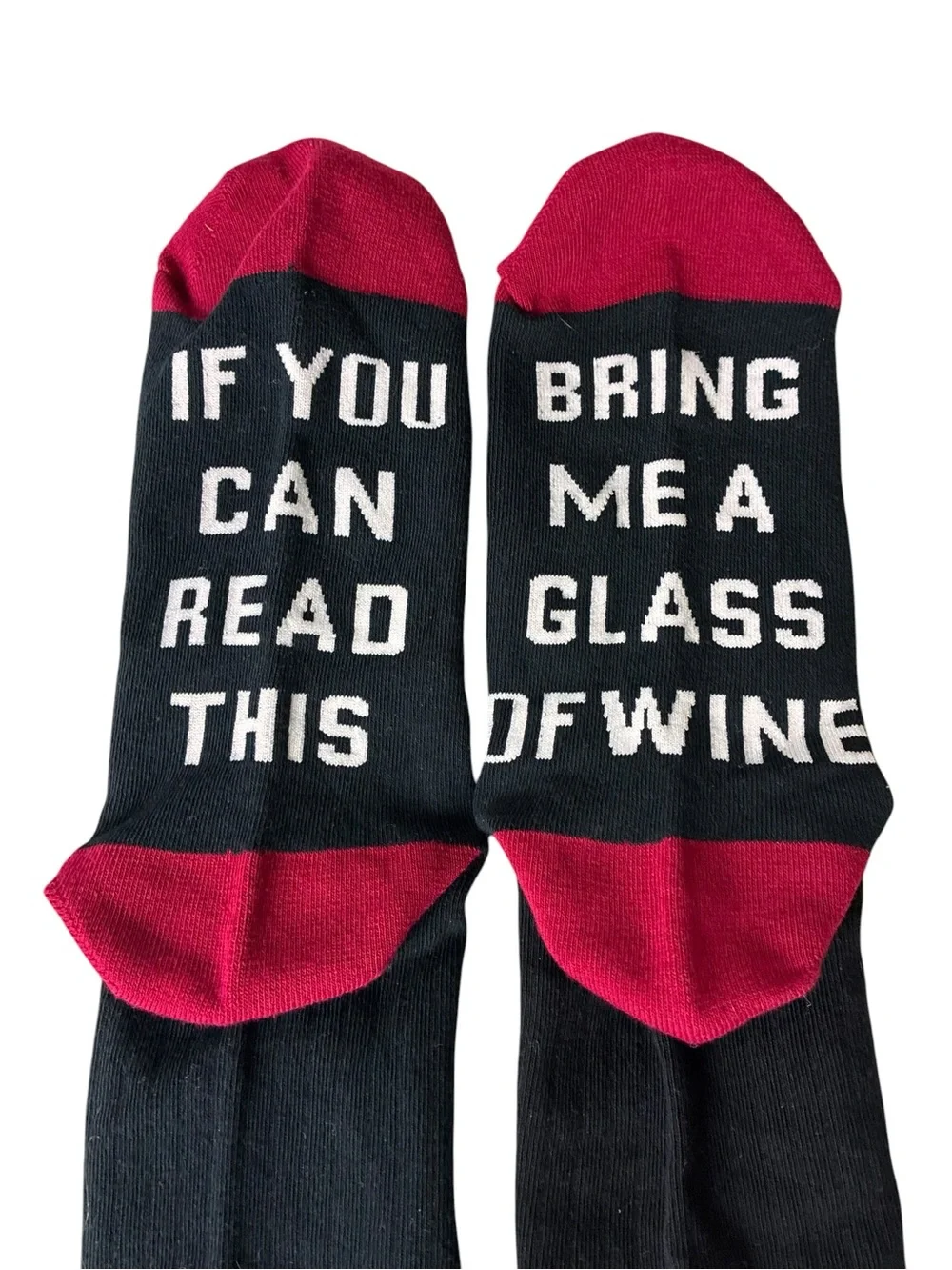 NWOT Printed Red Wine statement graphic socks women’s all size